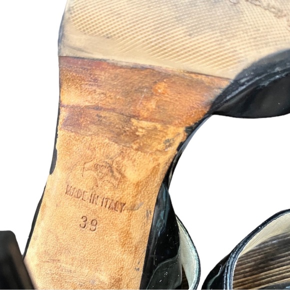 Jimmy Choo Mary Jane Peek Toe Heels - Size 39 - Picture 6 of 9